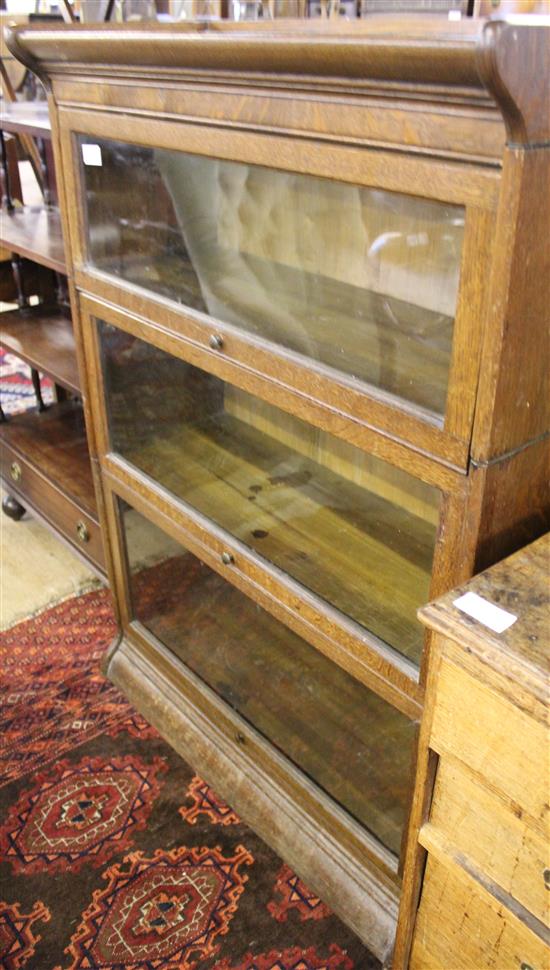 Oak sectional bookcase